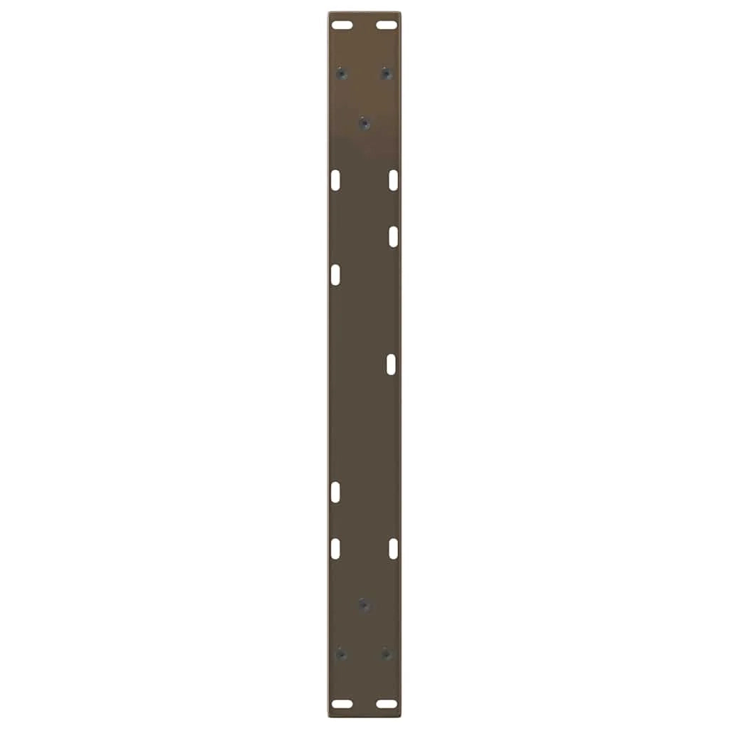 Set di 2 gambe per tavolino a V 50 x 43 cm con piedini regolabili design moderno in acciaio naturale 02_0056846