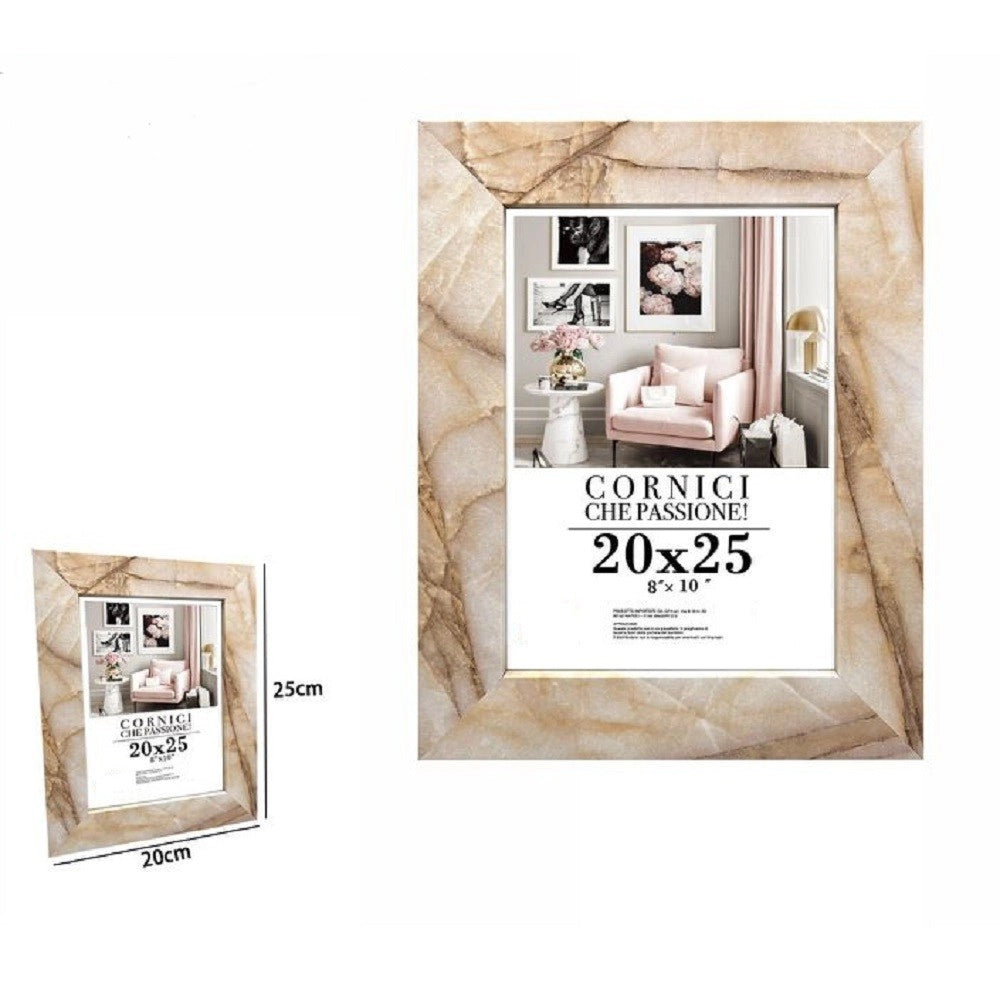 Trade Shop - Cornice Foto Portafoto Quadri Tele Poster 20 X 25 Cm Modello Effetto Marmo 71662 -