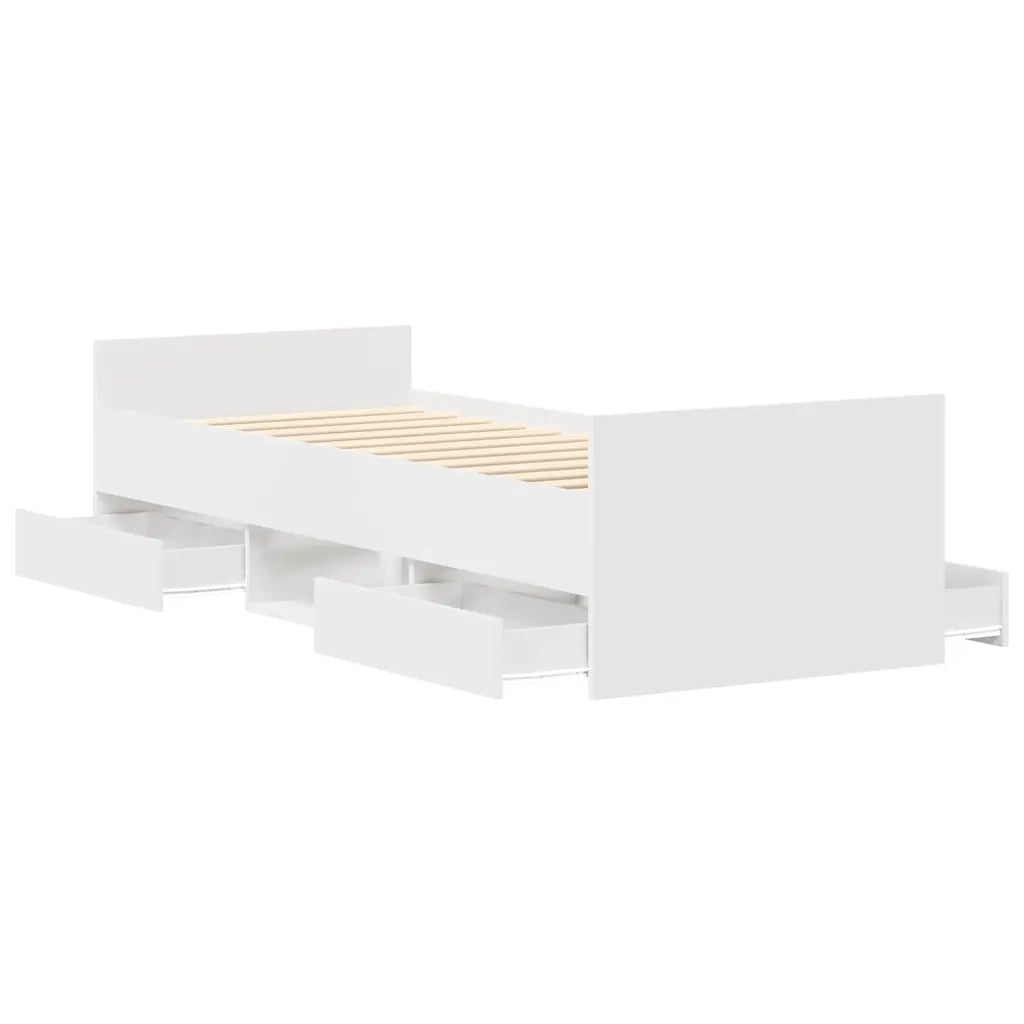 Giroletto con Testiera e Pediera Bianco 90x190 cm 3203810