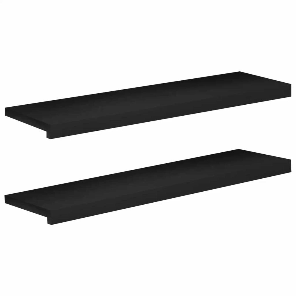 Tappeti per scale 2 pz 90 x 25 x 2 cm Nero 3446174