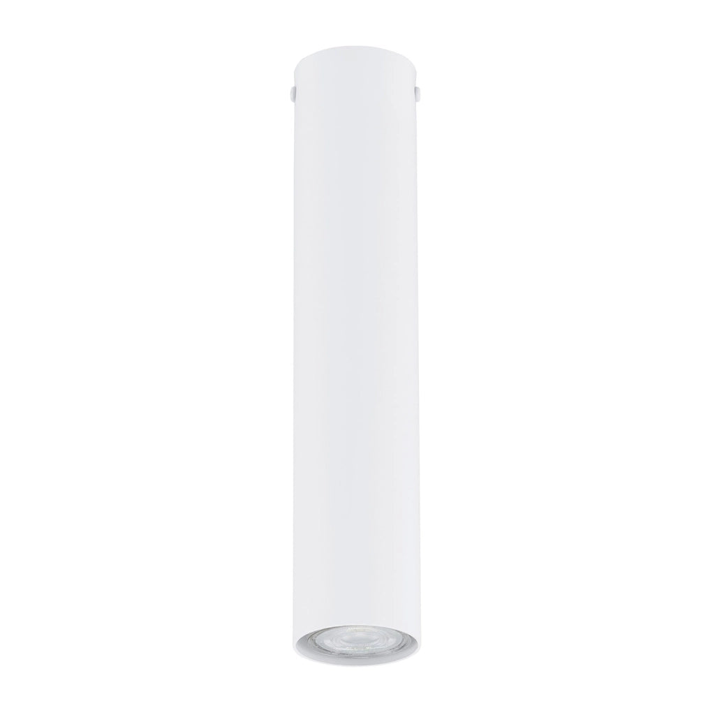 Plafoniera Moderna Faretto Mahadeva 1 Luce Acciaio Bianco 30 Cm