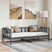 Dormeuse Grigia in Legno Massello di Pino 90x200 cm
