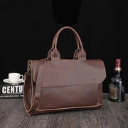 Borsa messaggero in pelle - 36x25x10cm Borsa da spalla artigianale per donne e uomini - Borsa da spalla per ufficio, viaggio e uso quotidiano