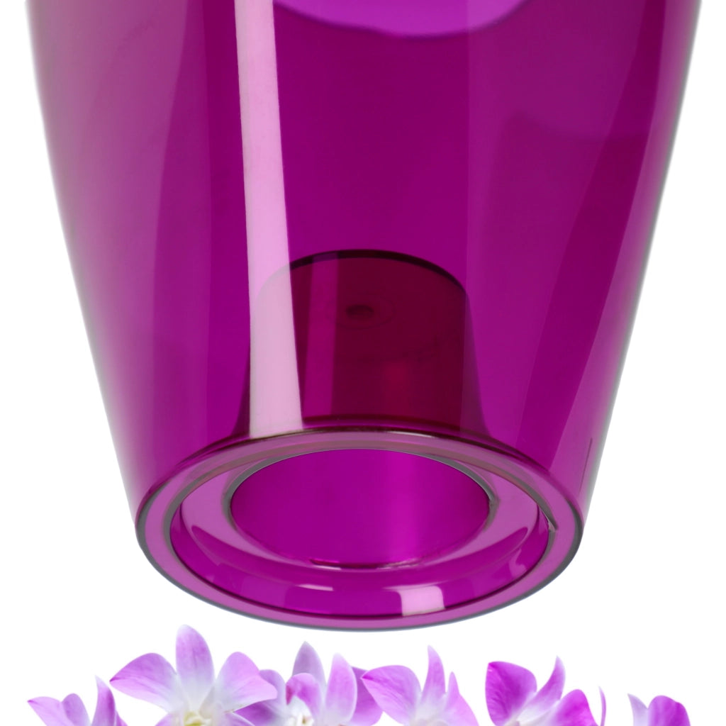 Coprivaso KADAX per orchidee, in plastica, viola, 9 cm