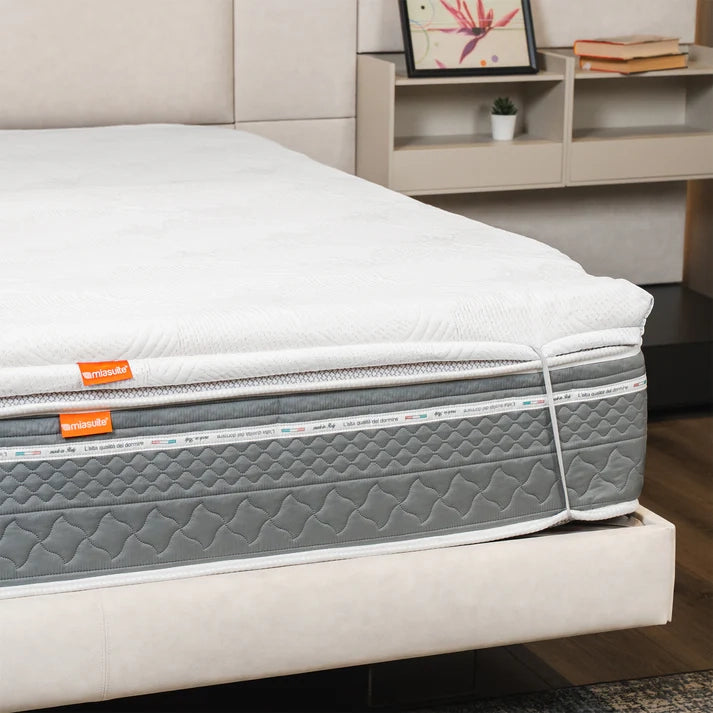 Topper Memory Foam 165x190 - alto 7 cm, a portanza differenziata, sfoderabile | One H7