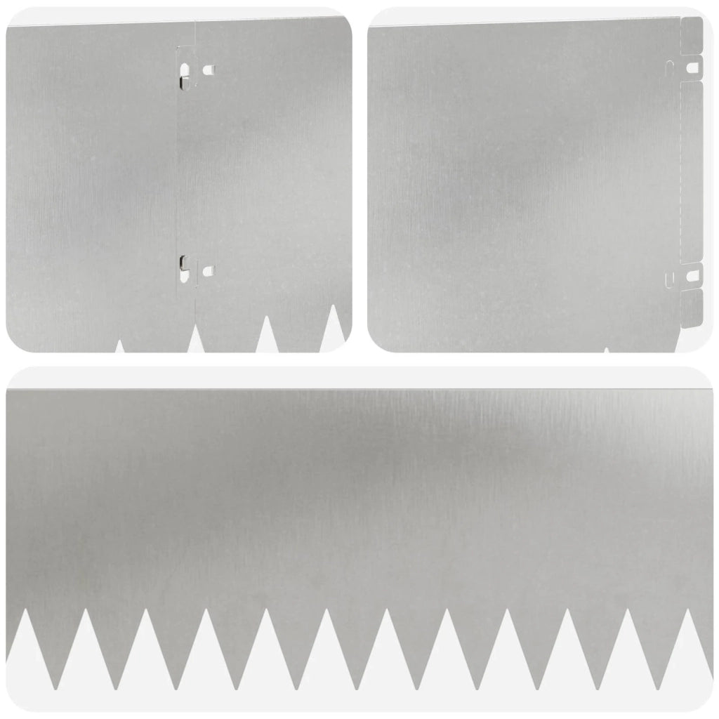 Bordura per Prato 10 pcs 103 x 25 cm Acciaio Argento 8008498