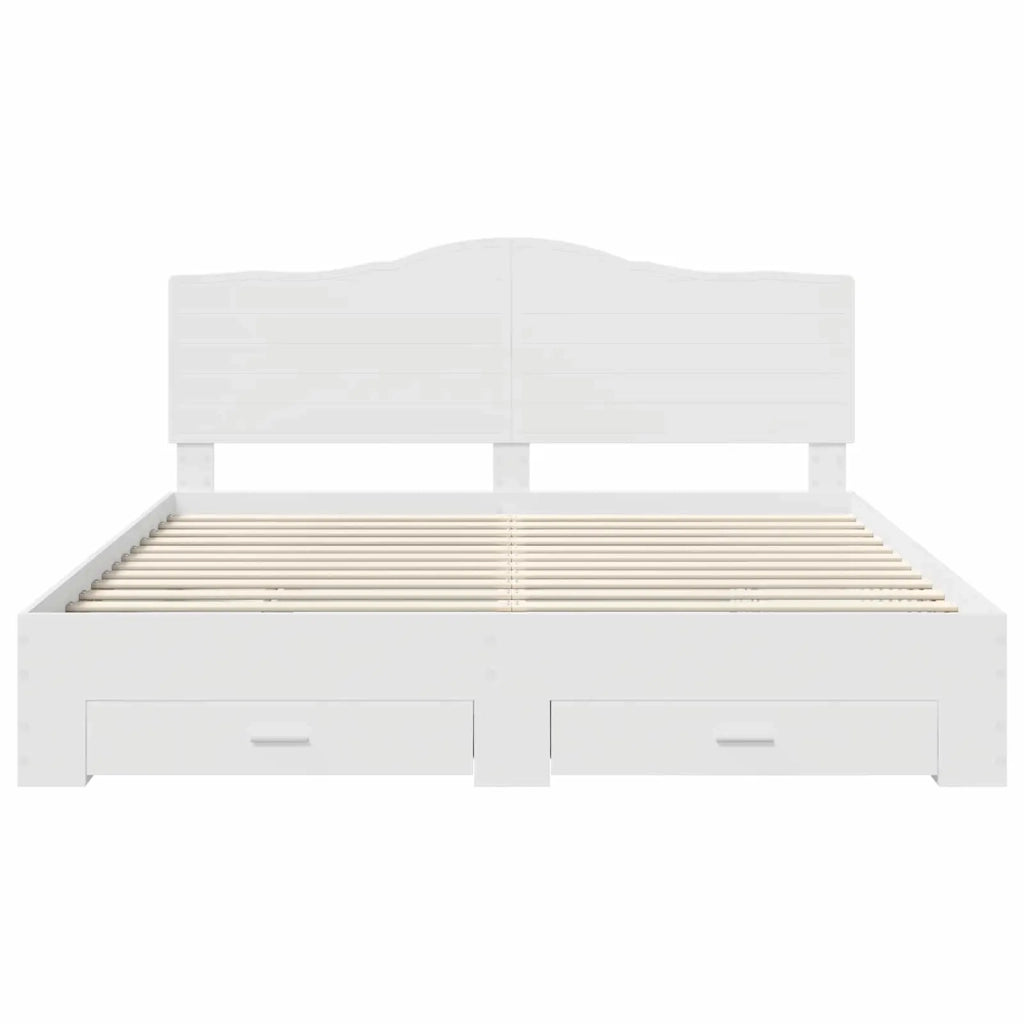 Struttura del letto Bianco 180 x 200 cm Legno multistrato