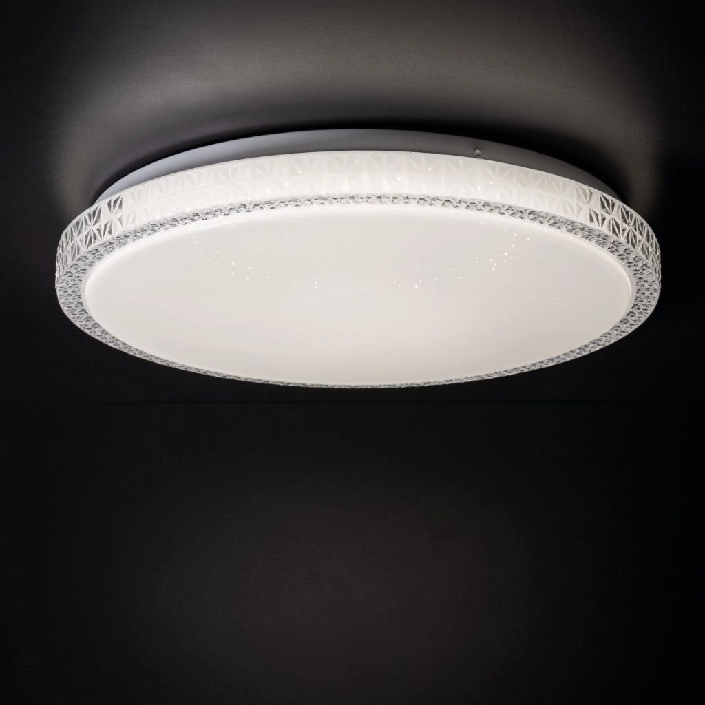 Plafoniera LED rotonda 38cm 17,5W bianca effetto stelle Kanlux