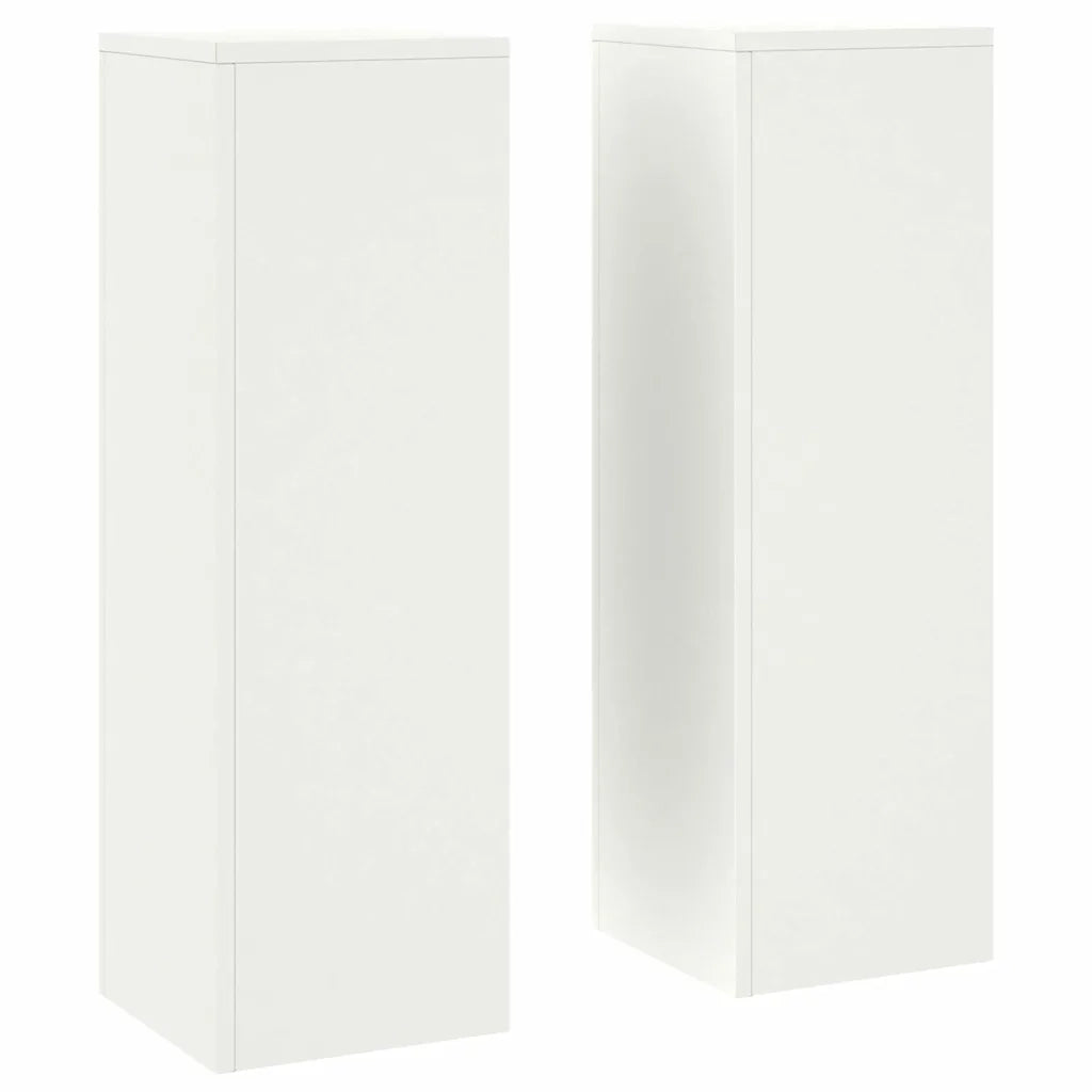 Supporto per piante 2 pcs Bianco 24 x 24 x 75 cm Acciaio 865821