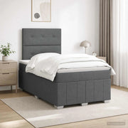 Letto box spring con materasso Grigio Scuro 120 x 190 cm 3454093