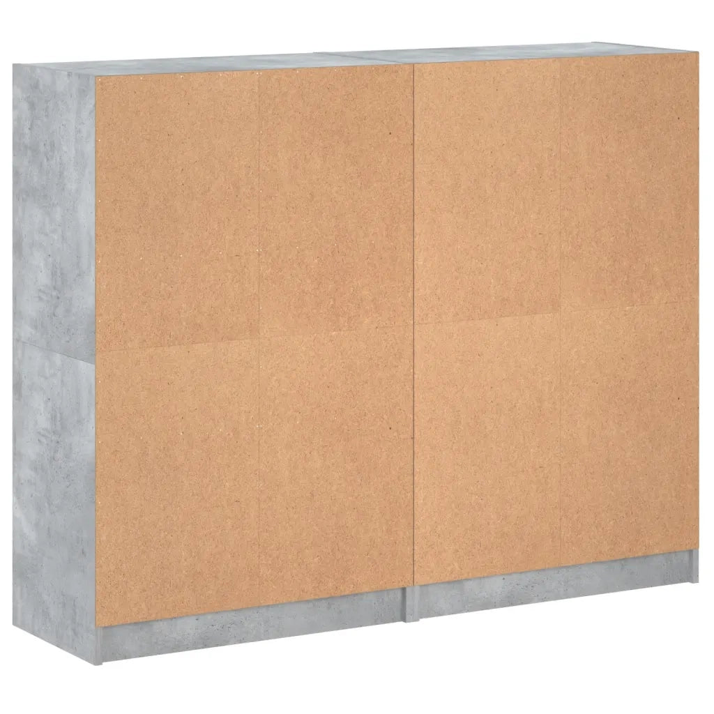 Libreria Ante Grigio Cemento 136x37x109 cm in Legno Multistrato