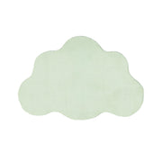 Tappeto Irregolare Verde Chiaro in Finta Pelliccia 80 x 120 cm a Pelo Lungo per Soggiorno con Retro in Poliestere Stile Moderno