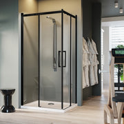 Box Doccia Rettangolare 90x100 CM 198 CM Vetro Trasparente 8 MM Sinistra con EasyClean mod. Prime Bla Corner