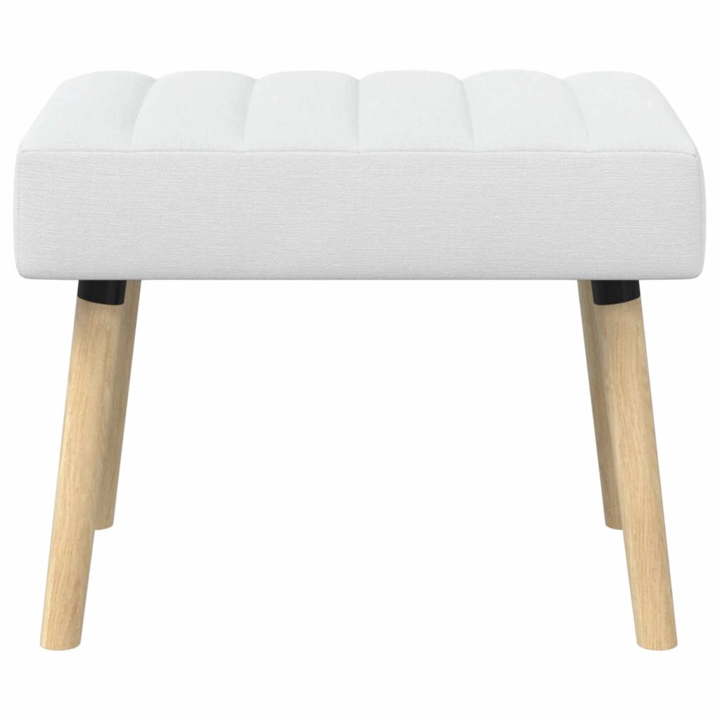 Panchina trapuntata a canale Bianco 60 x 40 x 45 cm Tessuto 42038470