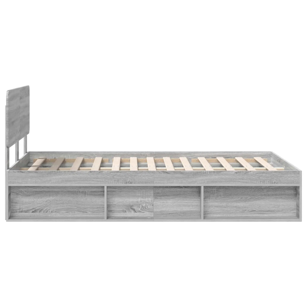 Struttura del letto Grigio Sonoma 120 x 190 cm Pino massello 3412110