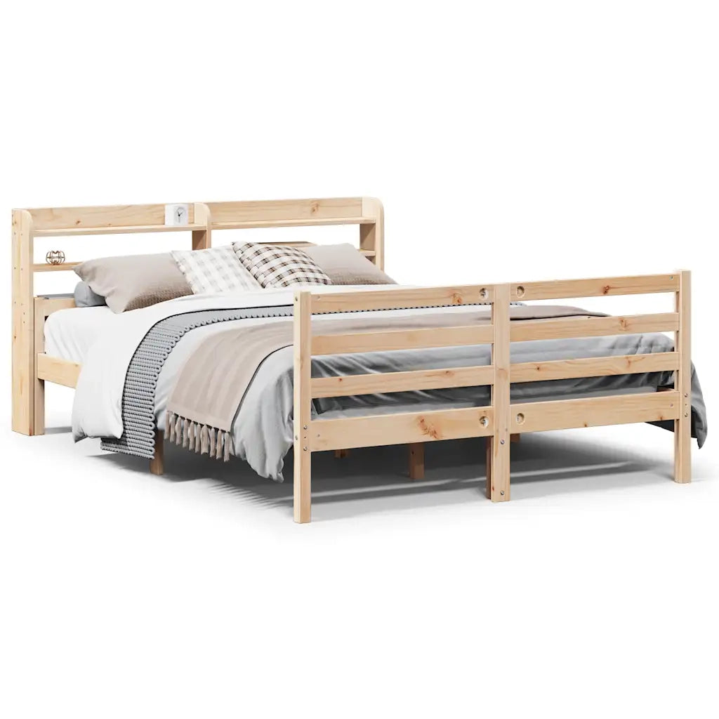 vidaXL Giroletto con Testiera 150x200 cm in Legno Massello di Pino