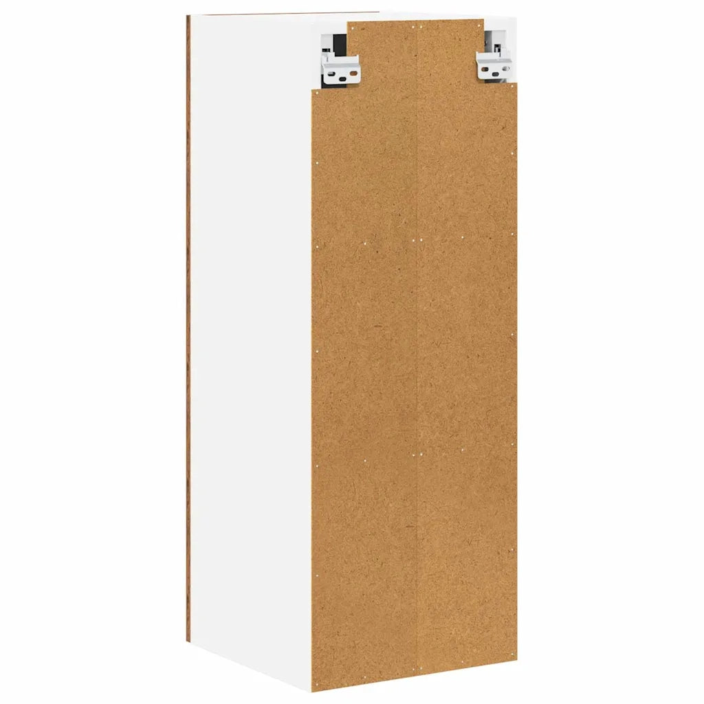 Armadio pensile con porta Legno Antico e Bianco 30 x 31 x 80 cm 884254