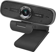 Webcam HD con Lente con Angolo di Campo di 100° e Microfono Doppio per Videoconferenze