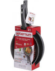Set 2 Pezzi Padelle Antiaderenti Madame Petra ad Induzione 24 + 28 cm