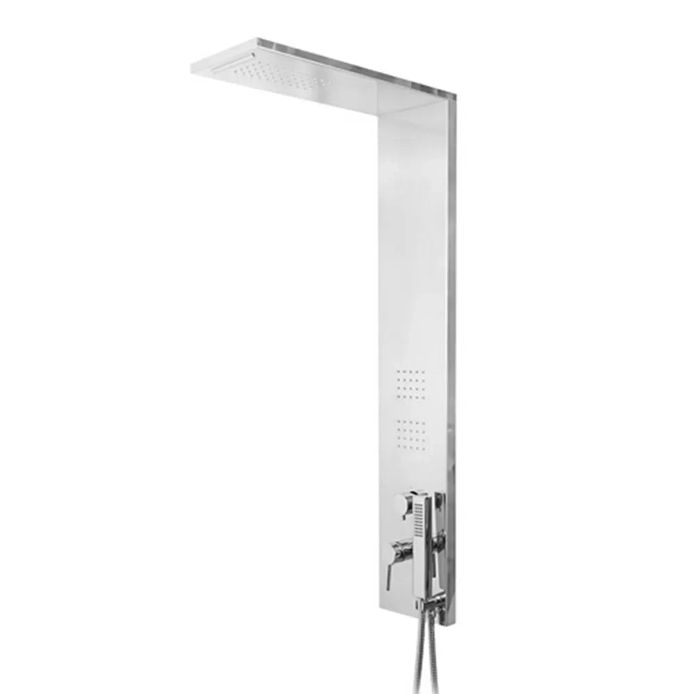Colonna doccia multifunzione cromo lucido con 4 getti in acciaio inox