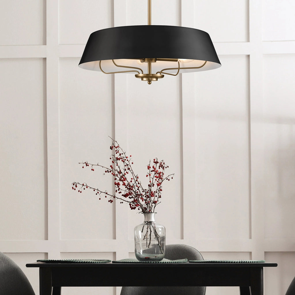 Lampada a sospensione Kichler Luella Ø56 nero/ottone 4xE14