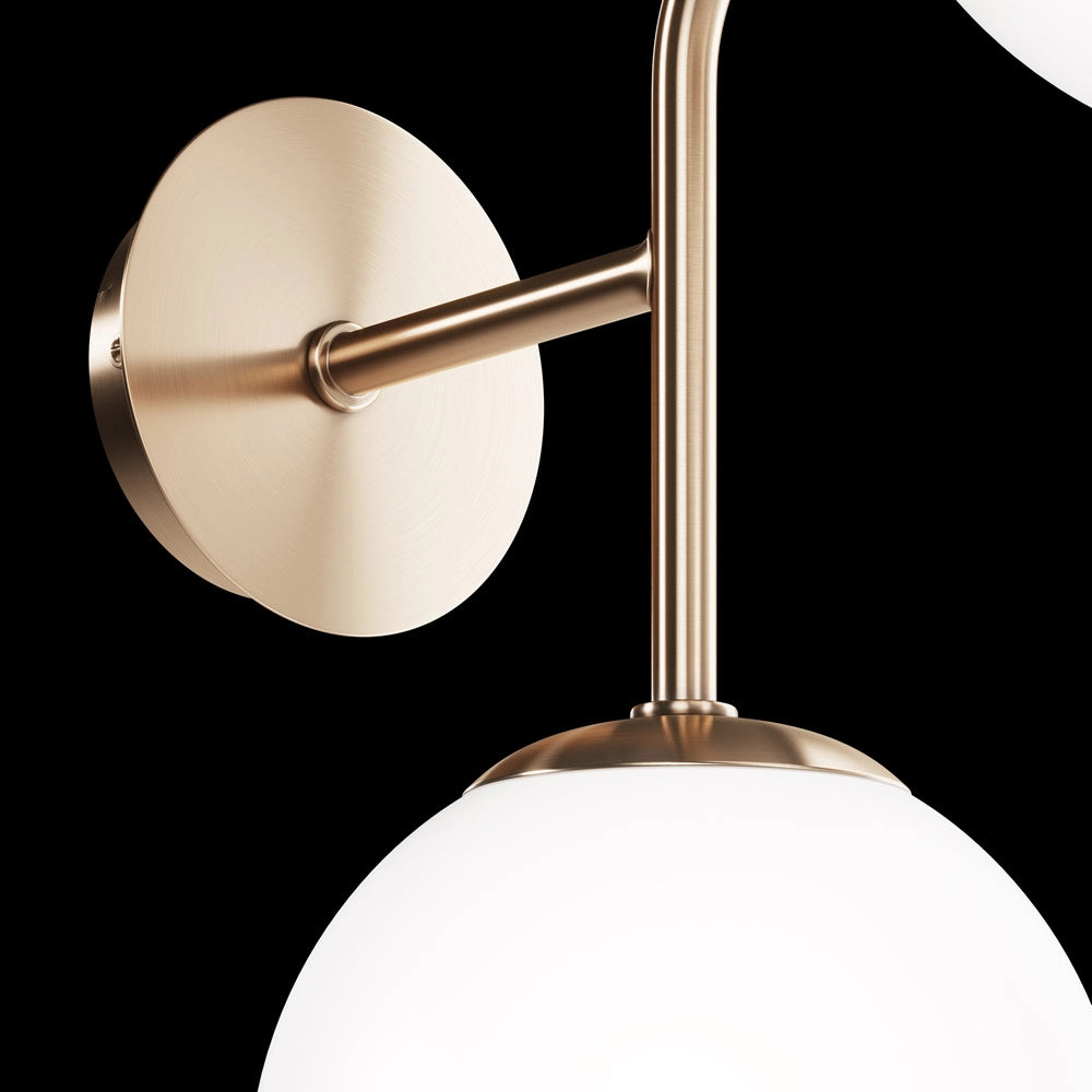 Maytoni applique contemporanea Erich 2 luci E14 oro rosa metallo vetro