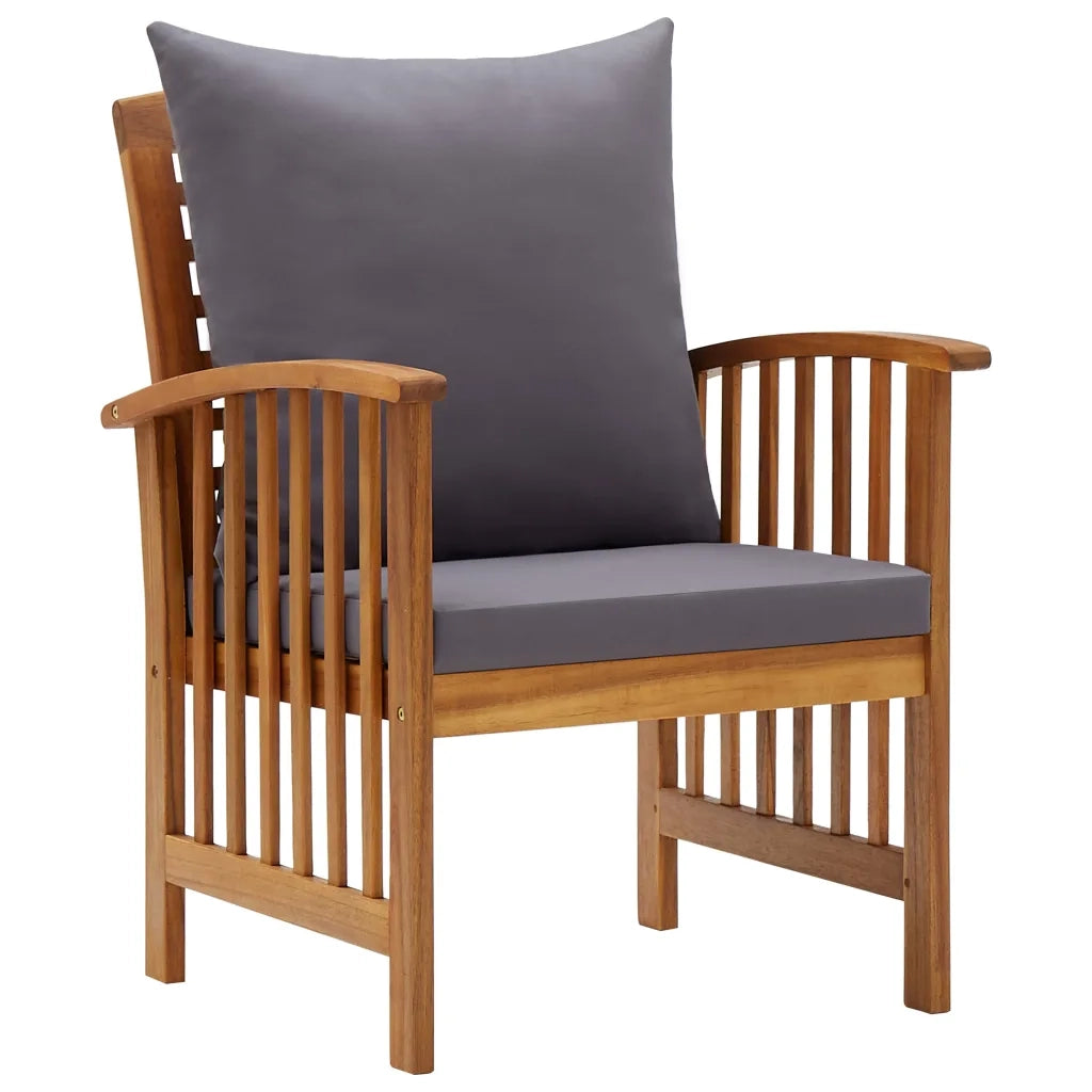 Set Divani da Giardino 4 pz con Cuscini in Massello di Acacia 3057979