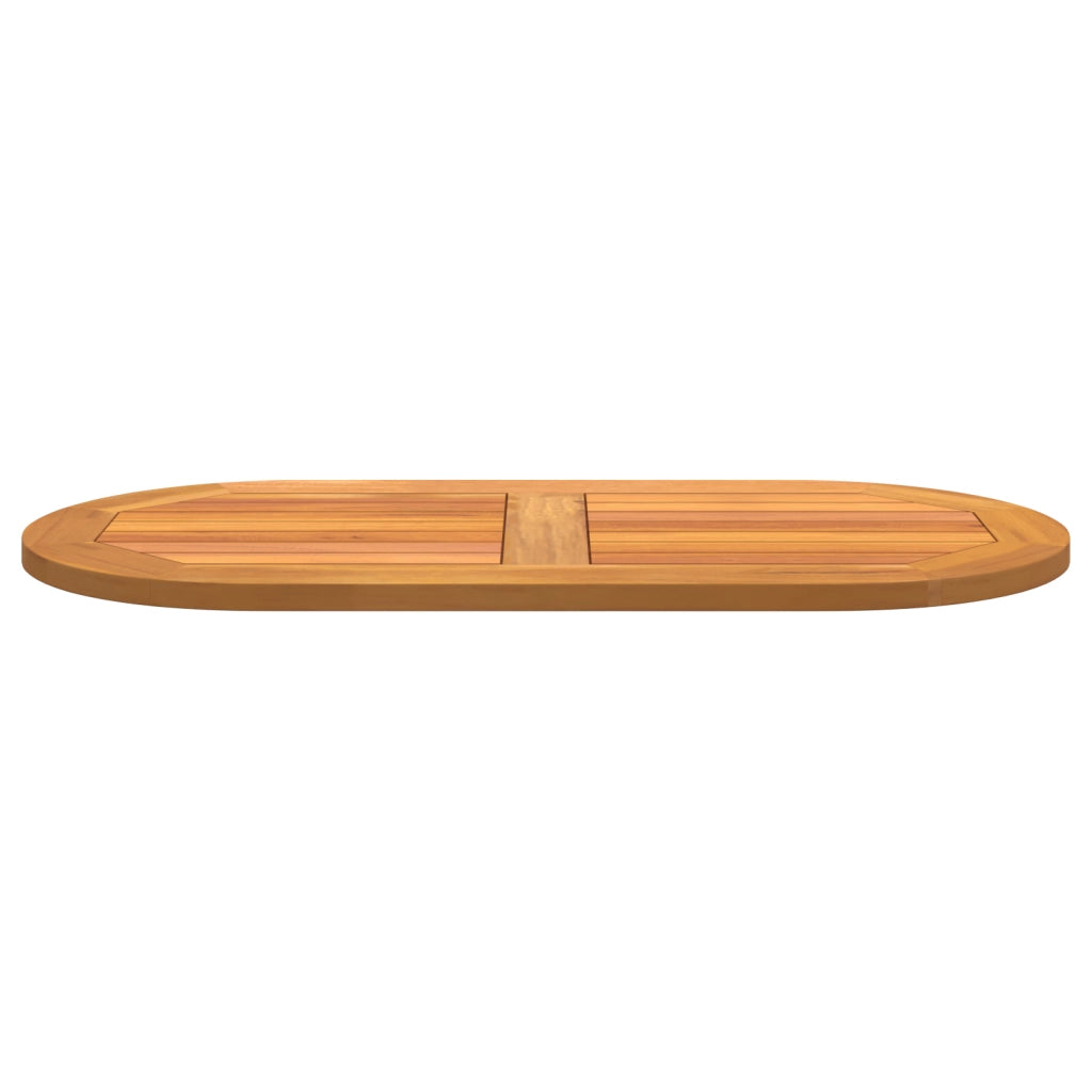 Piano del Tavolo 90x45x2,2 cm Ovale in Legno Massello di Acacia