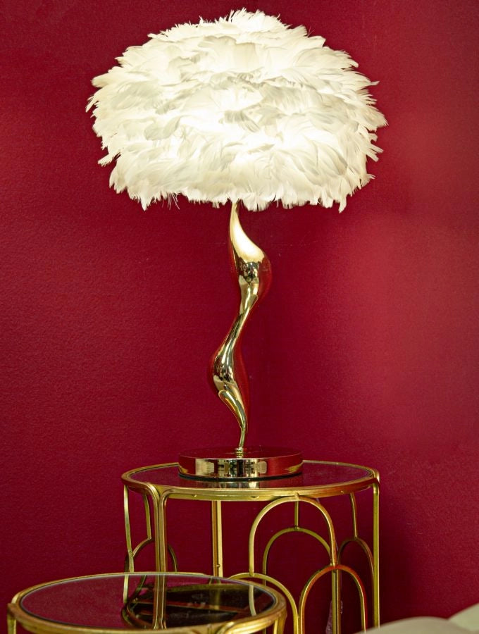 Lampada da Tavolo Slim Elegante Bianca Ø 40x63 cm