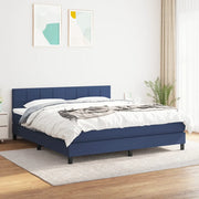 Giroletto a Molle con Materasso Blu 160x200 cm in Tessuto cod mxl 33944