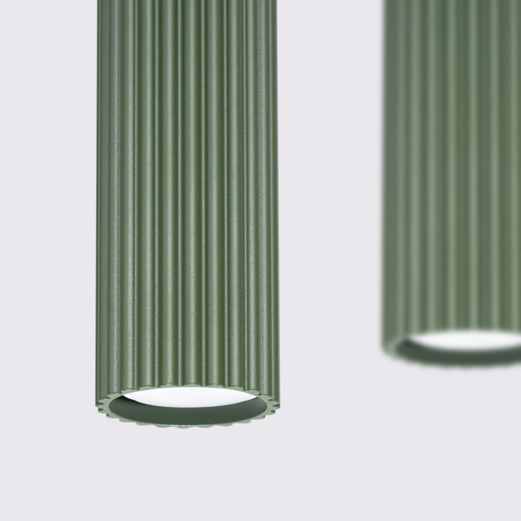 Lampada a sospensione KARBON 4L verde oliva
