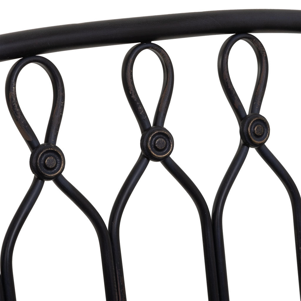 Sgabello in metallo nero 118x56x98h
