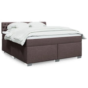 Giroletto a Molle con Materasso Marrone Scuro 180x200cm Tessuto 3288277