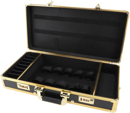 Organizzatore di accessori per barbiere - Cassetto portatile - Chiusura di sicurezza - Lega di alluminio - Resistente al fuoco - Facile da pulire - Kit di attrezzi