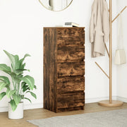 Credenza con Cassetti Rovere Fumo 37,5x35x99 cm in Truciolato 861764