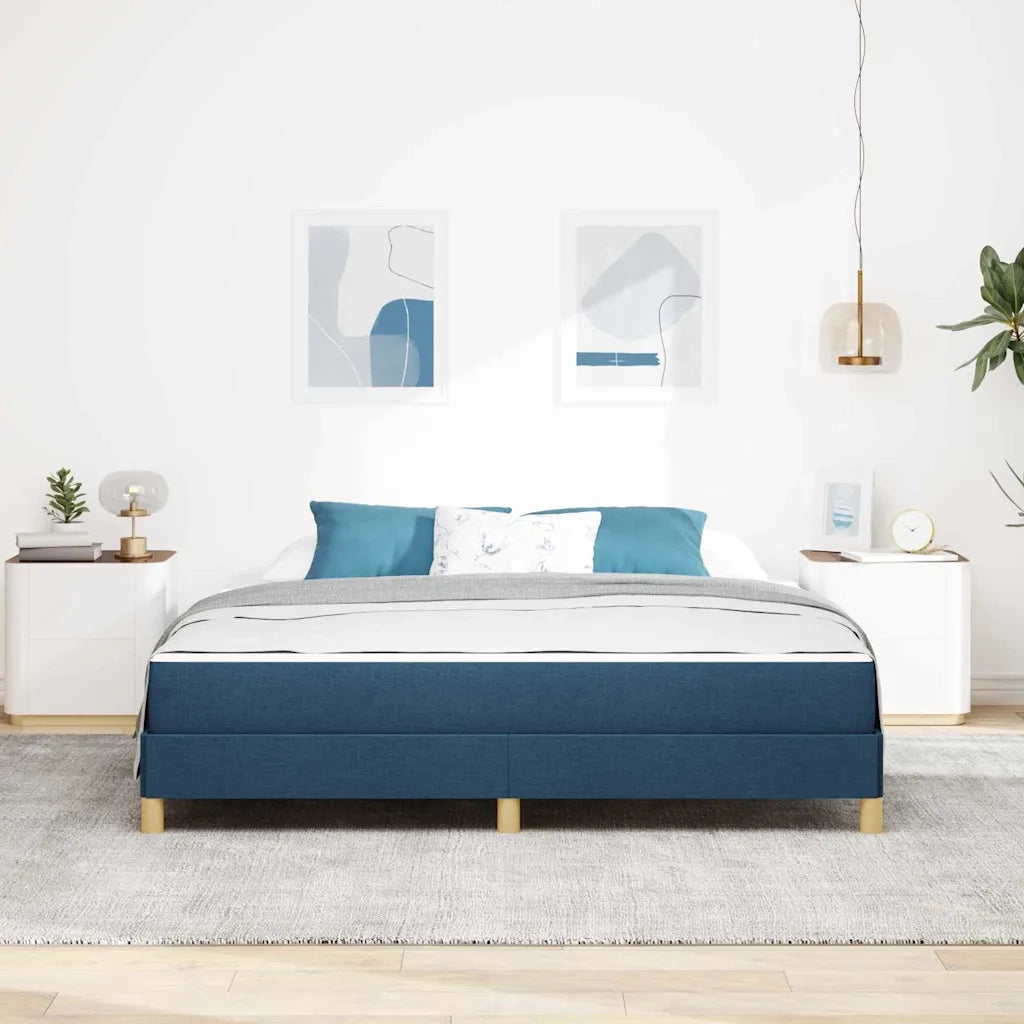 Letto a molle con materasso Blu 180 x 200 cm Tessuto 3398590