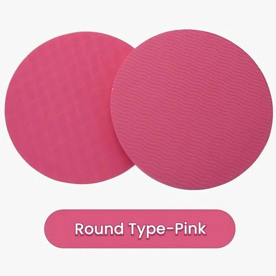 Pakchet da 2 di tappetino yoga rossa arrotondato | 2 cm spessore TPE | Protezioni antiscivolo per ginocchia e gomiti