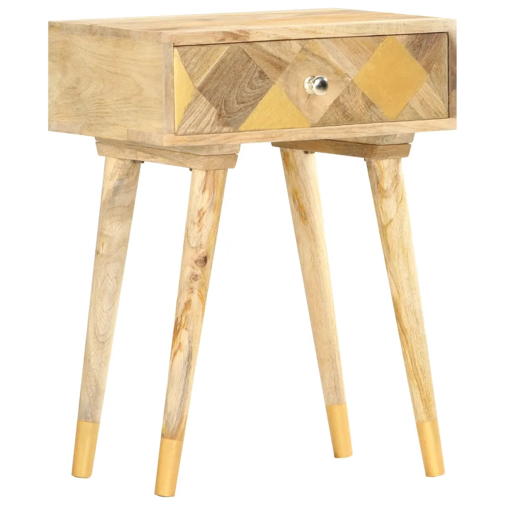 Comodino 40x30x58 cm in Legno Massello di Mango cod mxl 49247