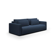 Erbezzo, Divano Letto 2 Posti Contenitore, 240x105 cm blu