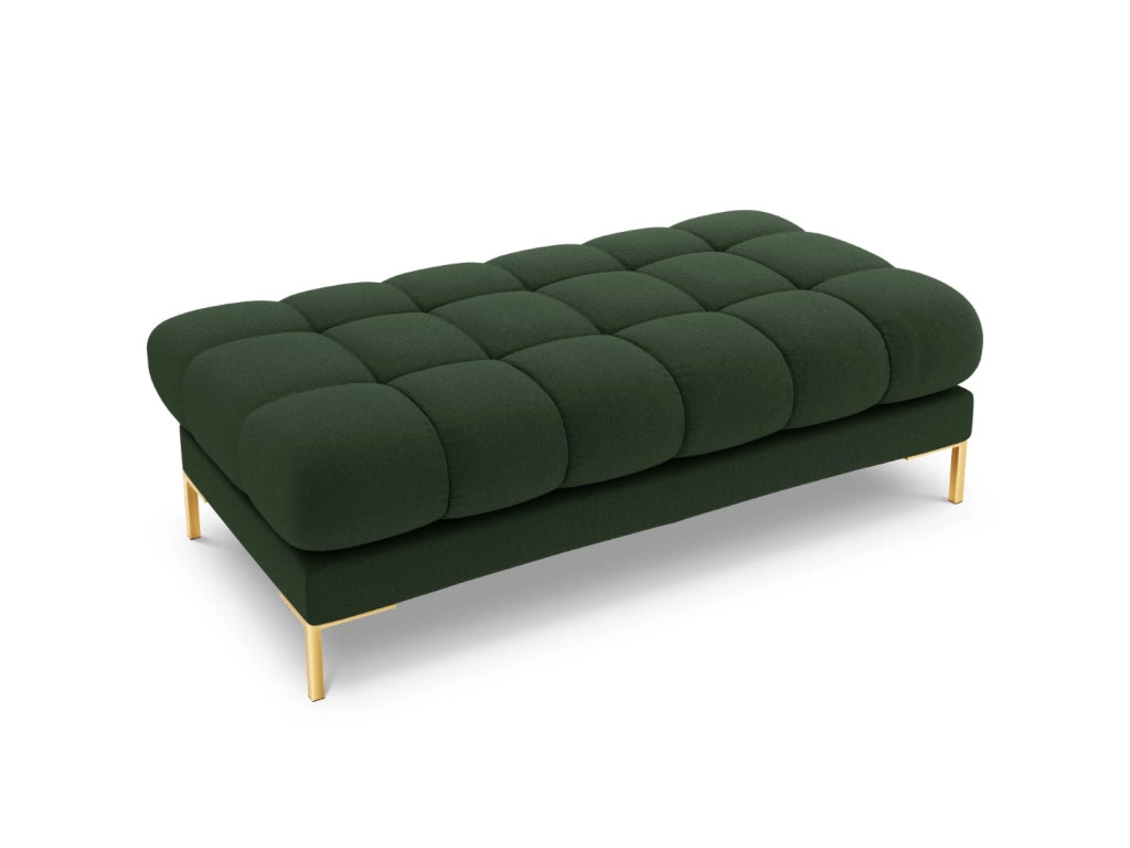 Cosmopolitan Design - Panca "Bali" 2 posti in tessuto strutturato verde scuro 