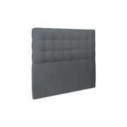 Testiera in tessuto velluto grigio antracite imbottita L135 cm