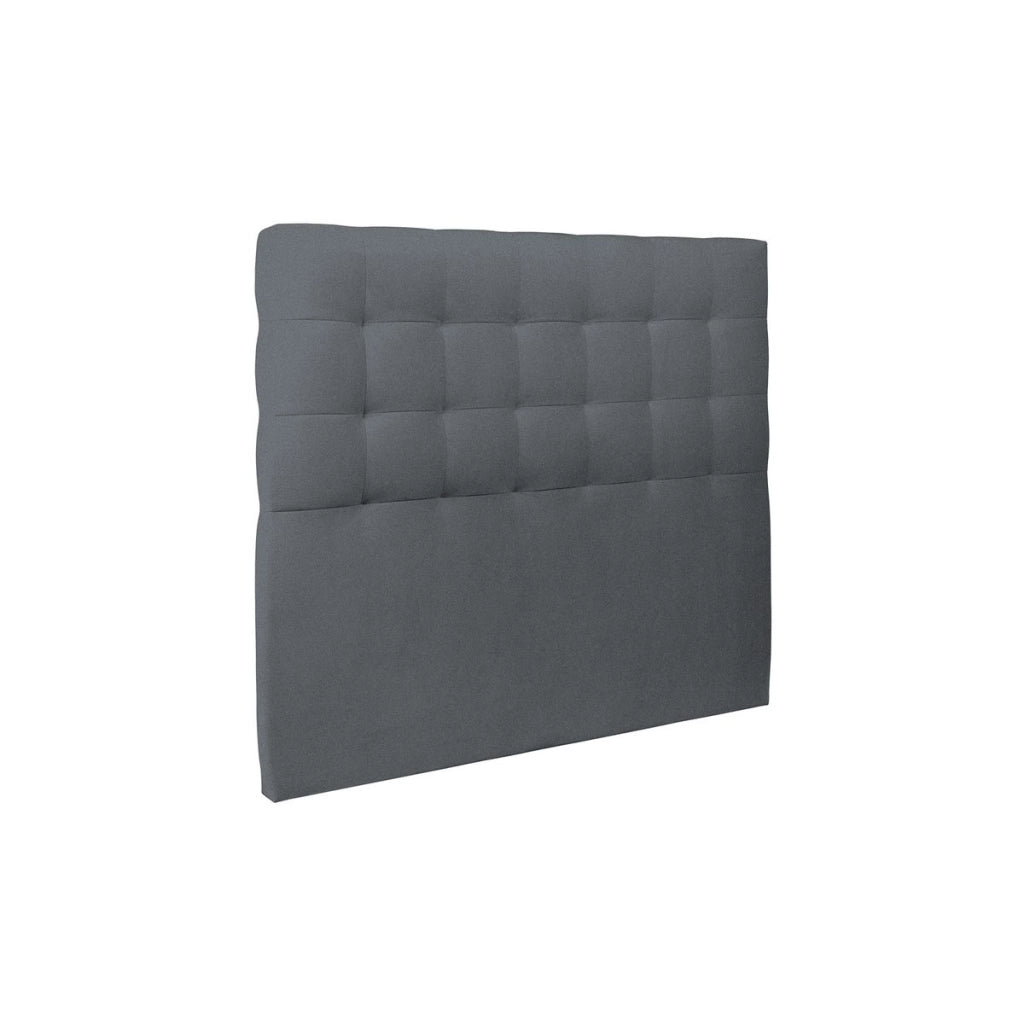 Testiera in tessuto velluto grigio antracite imbottita L135 cm