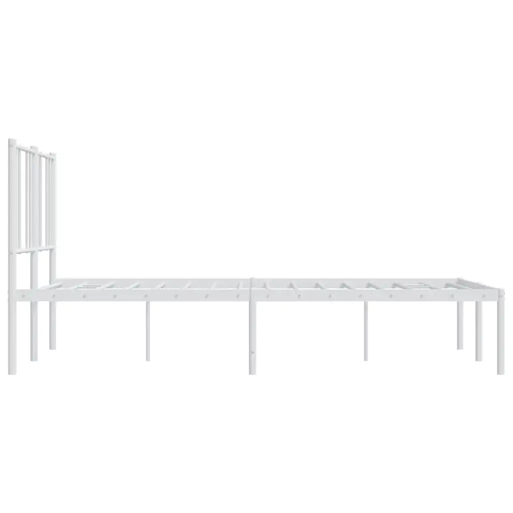 Giroletto con Testiera-Struttura Letto con testiera in Metallo Bianco 120x200 cm 782311