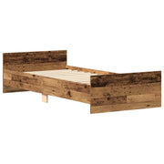 Letto singolo | Letto per adulti | Struttura letto con testata Legno antico 80 x 200 cm