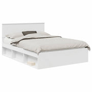 Letto matrimoniale | Letto per adulti | Struttura del letto Bianco 140 x 200 cm Pino massello
