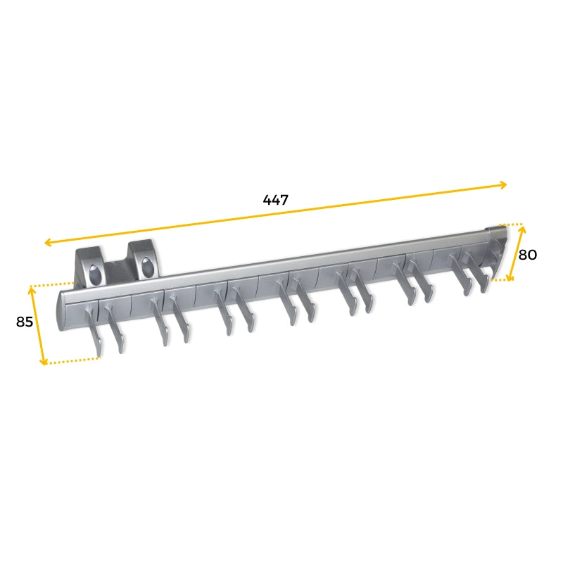 Cassetto metallico per armadi e cabine armadio Quartz, 740 (M90), Acciaio, Titanio