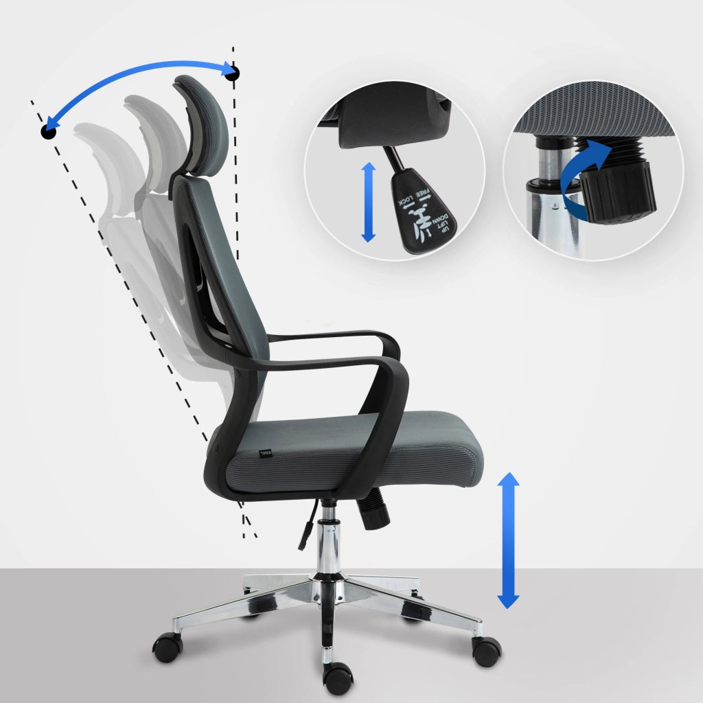 Sedia da ufficio Kanab grigio