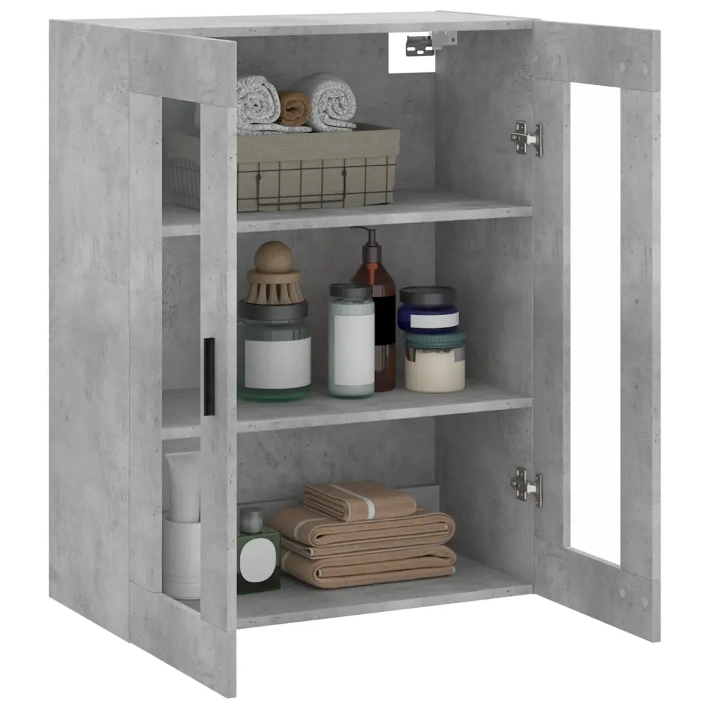 Mobile a Parete Grigio Cemento 69,5x34x90 cm 828496