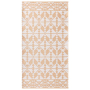 Tappeto per interni e per esterni con motivo geometrico 80 x 150 cm Beige moderno balcone patio