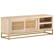 Mobile Porta TV 110x30x40 cm in Legno Massello di Mango e Ferro 372022